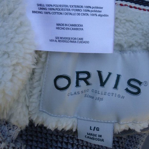 SIZE L. ORVIS Fleece Lined Quarter Zip Pullover. - Picture 12 of 16